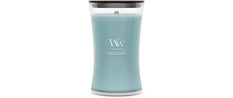 Woodwick Duftkerze Cedarwood & Ocean Moss Large Jar