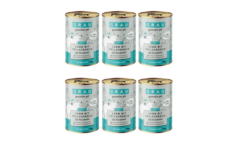Grau Nassfutter Lamm und Vollkornreis 6 x 400 g