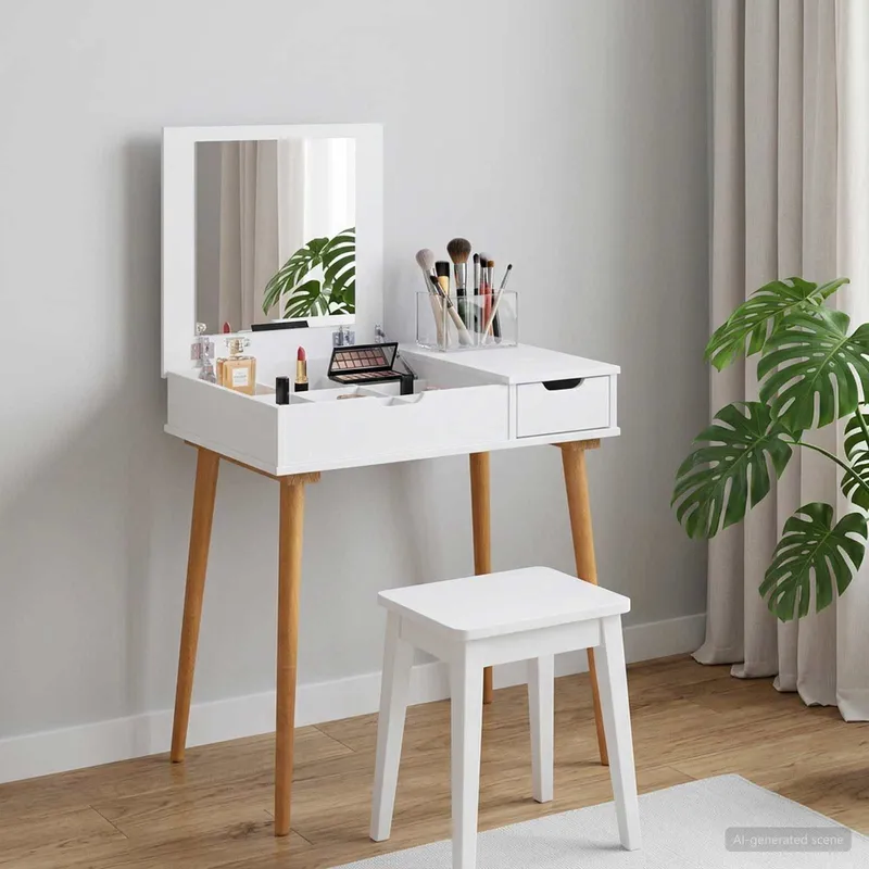 Table de Toilette FAUSKE Blanc 76 x 50 x 78 cm