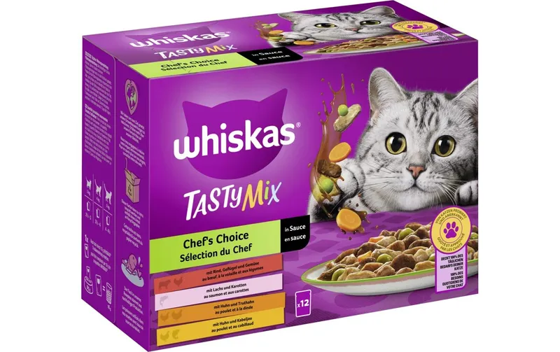 Whiskas Tasty Mix Chef's Choice Multipack in Sosse 12 x 85 g