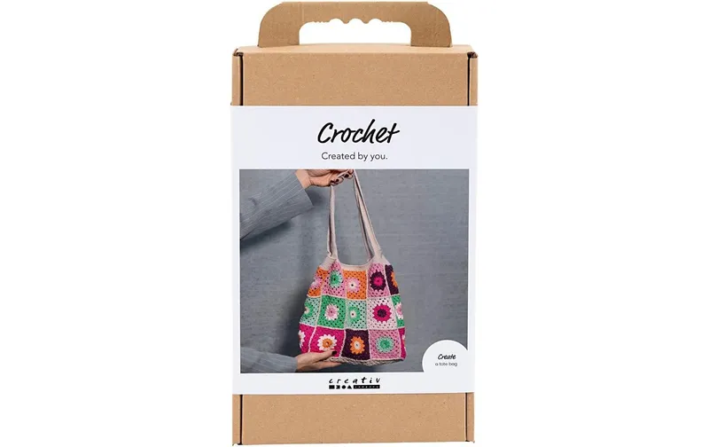 Creativ Company Bastelset - Häkeln, Tasche, Creme