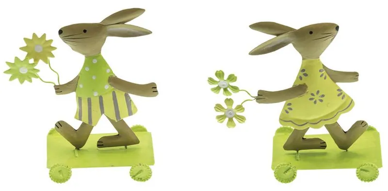 Osterhase in metallo