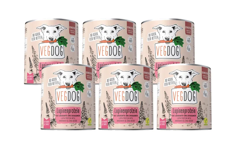 Vegdog Nassfutter Sensitive Lupinenprotein, 6 x 800g