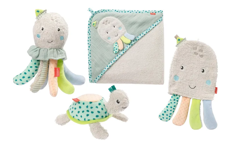fehn Bade-Set «Meereskinder» 4-teilig Mehrfarbig