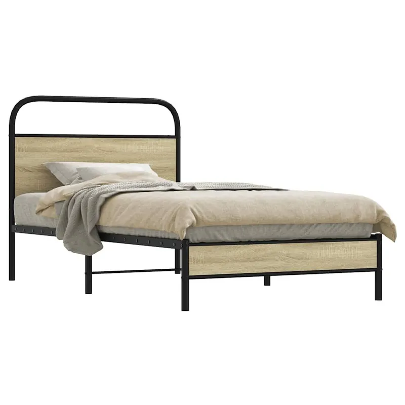 Bettgestell ohne Matratze 90x190 cm Sonoma-Eiche derivato del legno