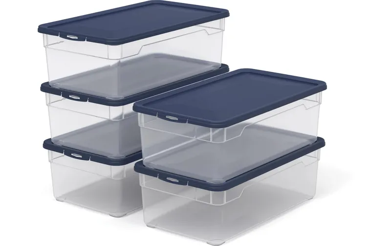 redho Aufbewahrungsbox CLEAR blue, 5 tlg.