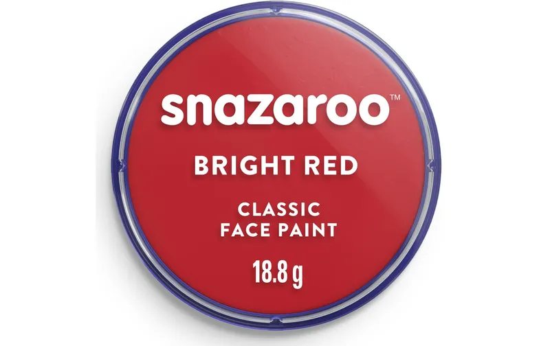 Snazaroo Schminkfarbe Blister 18 ml, Leuchtrot