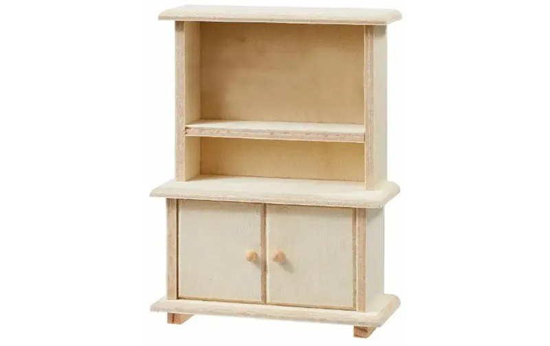 HobbyFun Mini-Möbel Schrank IV 8 x 3.1 x 10.1 cm, naturale