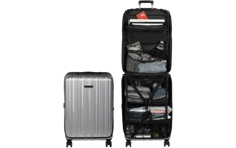 CASYRO Reisekoffer Medium, 80 l, Grau