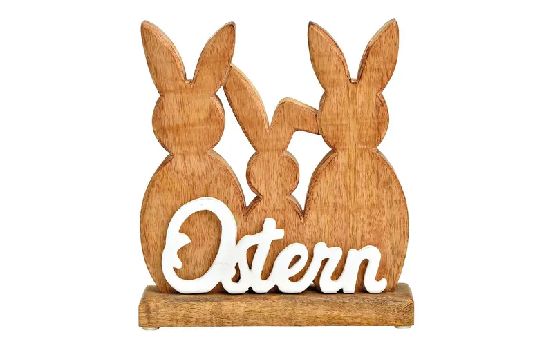 G. Wurm Aufsteller Hase avec Schriftzug Ostern 21 x 22 x 5 cm