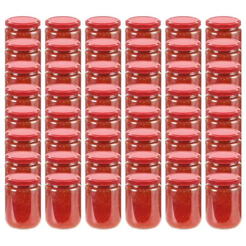 Marmeladengläser mit Rotem Deckel 48 Stk. 230 ml