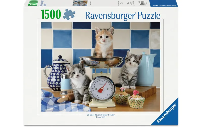 Ravensburger Puzzle Kätzchen in le Küche 1500 Teile 98 x 75 cm