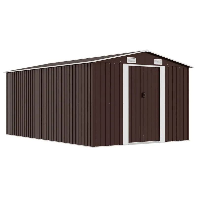 Gerätehaus 257x392x181 cm Metall brown