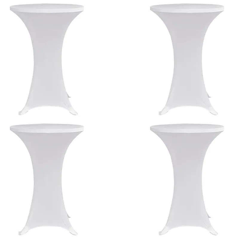 Stehtischhussen 4 Stk. Ø 70 cm bianco Stretch