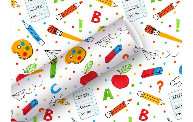 brown + Company Geschenkpapier Schule 2 m x 70 cm, multicolour