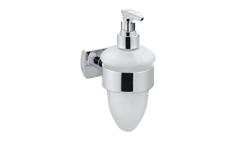 BIASCA Wandseifenspender 10.7 x 7.2 x 16.5 cm 300 ml, white, Silber
