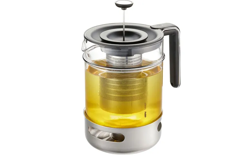 GEFU Tee-Set T-Prep 1.5 l, trasparente/nero/Silber