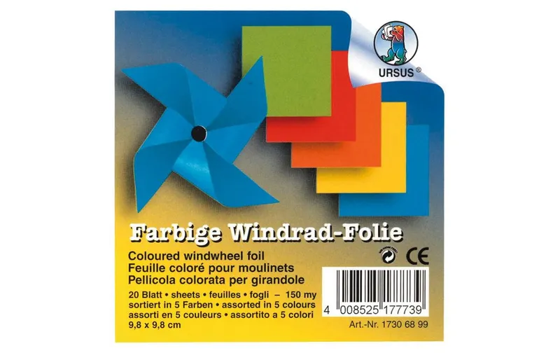 URSUS Faltblätter per Windräder 9.8 x 9.8 cm, 20 Blatt