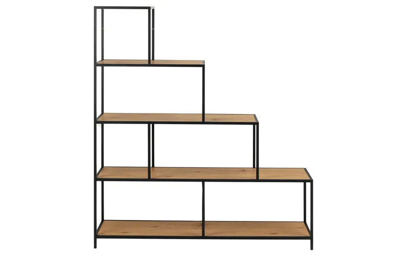 AC Design Regal Seaford 135 x 35 x 150 cm, black/naturale