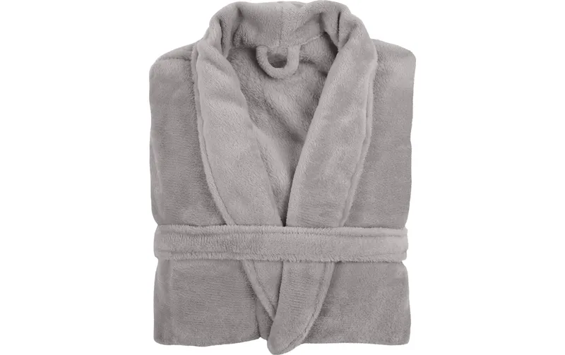 Tiseco Bademantel COSY Mikroflanell , L/XL, unisex grigio
