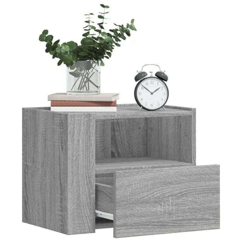 Wand-Nachttisch grigio Sonoma 45x30x35 cm
