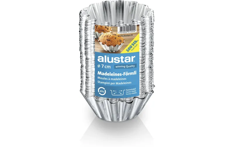 Alustar Madeleine-Backform 100 pcs Ø 7 cm, h=3 cm