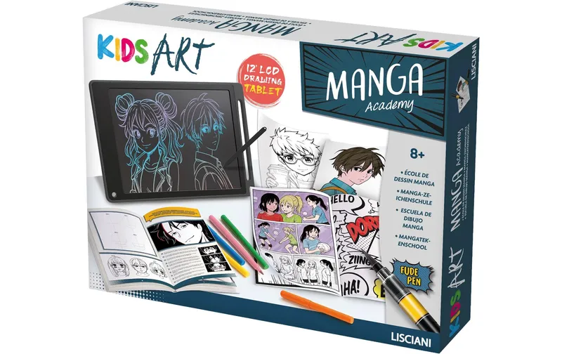 Lisciani Manga Zeichenschule LCD Schreibtafel, Comic-Heft