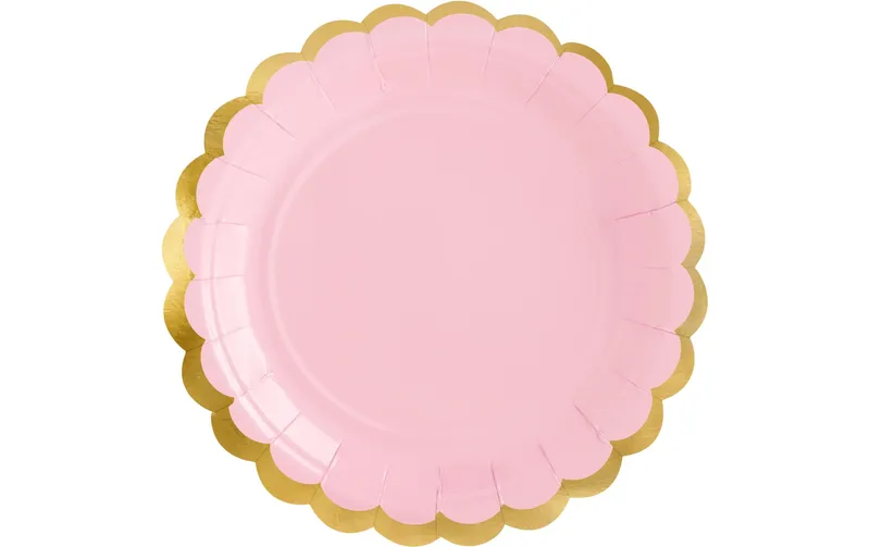 Partydeco Einwegteller Rosa, 18 cm, 6 Stück