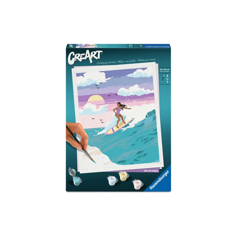 Ravensburger Malen nach Zahlen CreArt, Adults Trend – Wellenritt