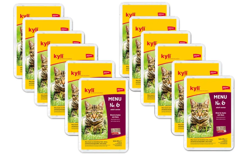kyli Nassfutter Adult Senior, Menu Nr. 6, 12 x 100 g