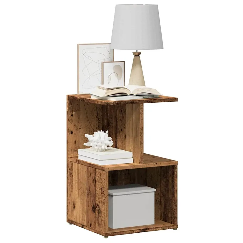 Nachttische 2 Stk. Altholz-Optik 35x35x55 cm derivato del legno