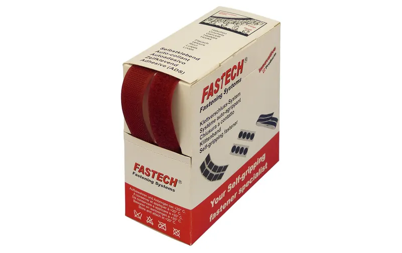 FASTECH Klettband-Box Burgunder