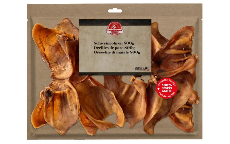 Swiss Mountain Petfood Orecchie di maiale, 800 g