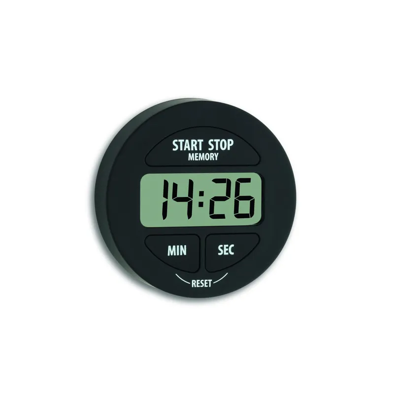 TFA Dostmann Timer Digital mit Stoppuhr, noir