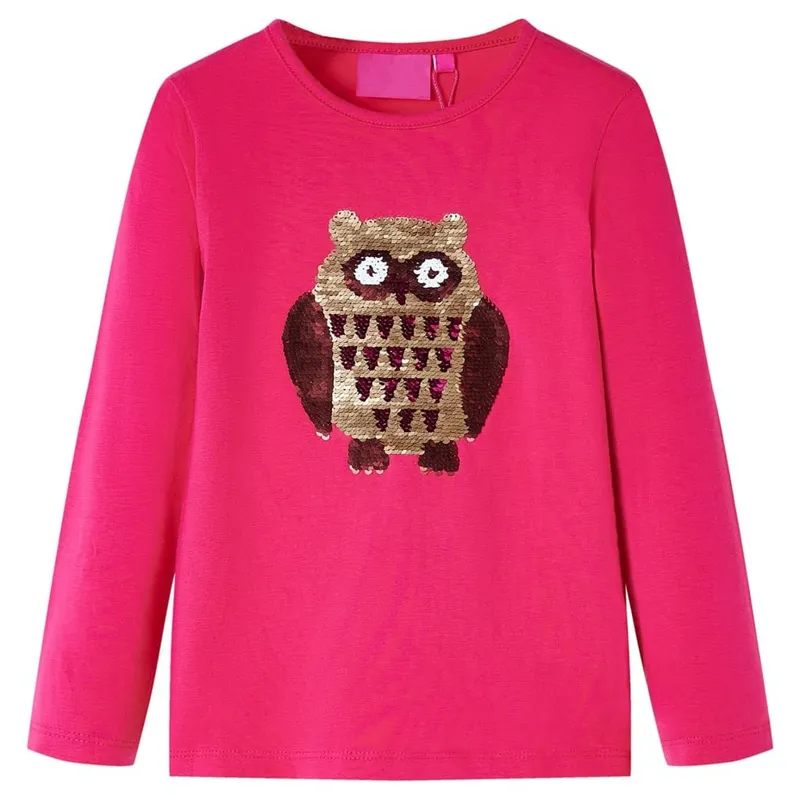 T-shirt enfants à manches longues rose vif 92