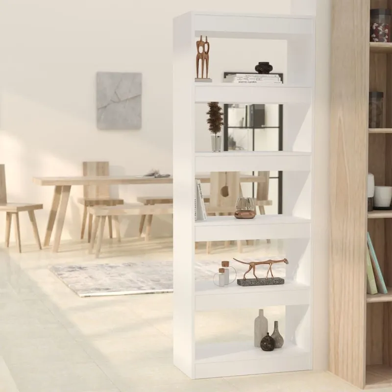 Bücherregal/Raumteiler bianco 60x30x166 cm derivato del legno