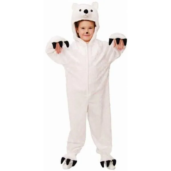 Kinderkostüm Eisbär 116/128cm weiss