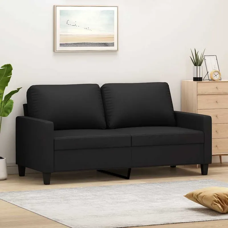 2-Sitzer-Sofa nero 140 cm Kunstleder