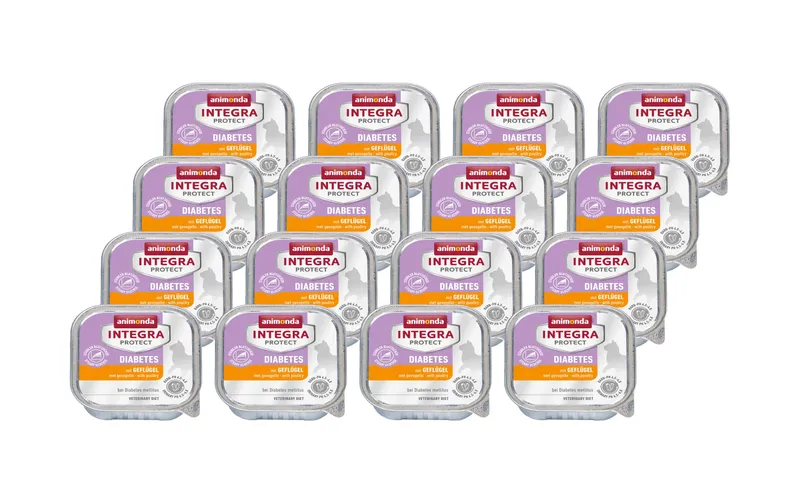 Animonda Integra Protect Nassfutter Diabetes Geflügel, 16 x 100 g