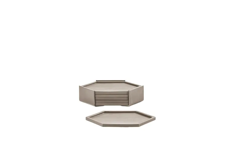 Zone Denmark Glasuntersetzer Bold 6er Set Taupe