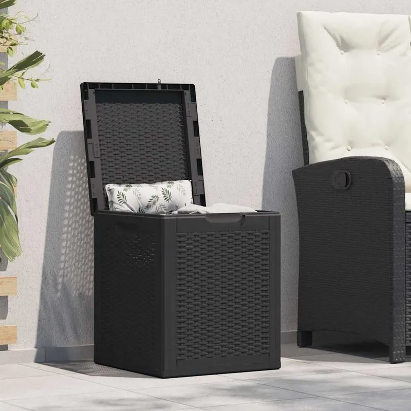 Garten-Aufbewahrungsbox 90 L nero PP Rattan