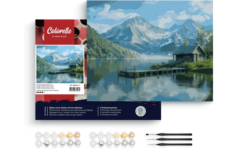 Colorelle Malen nach Zahlen Friedvolle Berglandschaft with See