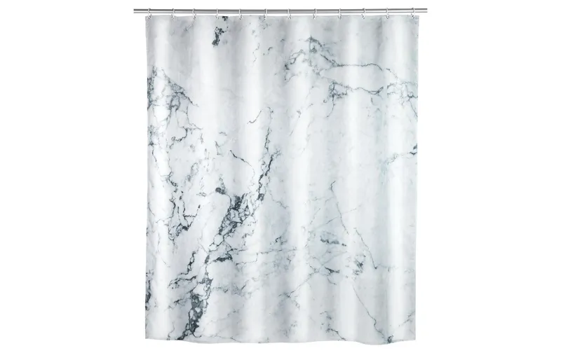 Wenko Duschvorhang Onyx 180 x 200 cm, grey/white