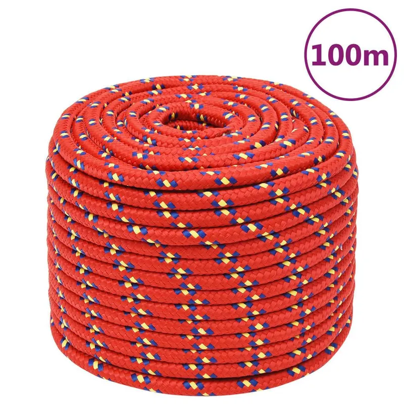 Bootsseil Rot 12 mm 100 m Polypropylen