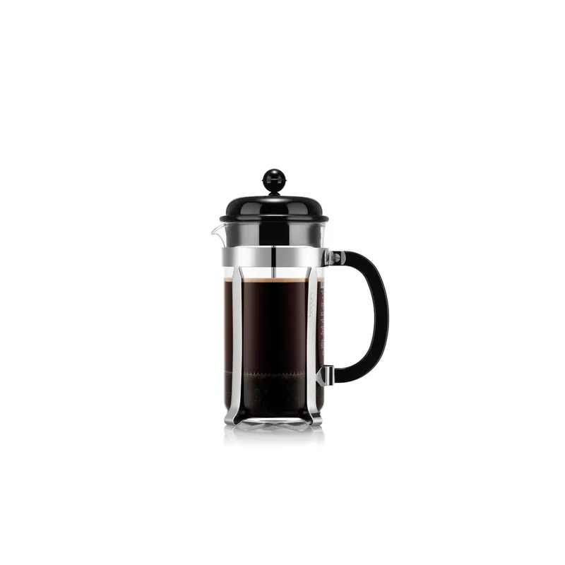 Bodum Kaffeebereiter Caffettiera 1 l, Schwarz/Chrom