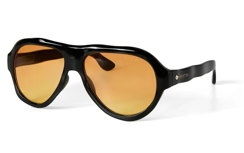 OKKIA Sonnenbrille Seletti Florida Black, Yellow gradient lens