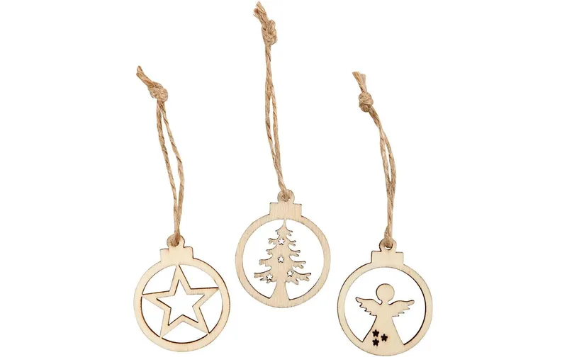 Creativ Company Weihnachtsdeko 24 pièces, 3 cm, Stärke 0.27 cm