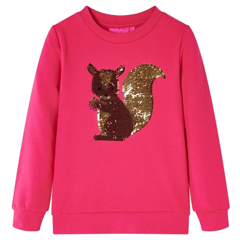 Sweatshirt pour enfants rose vif 116