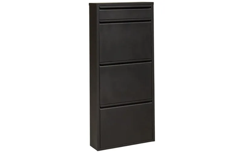 Kare Schuhschrank Caruso 3 plus 1 50 x 115 cm, noir