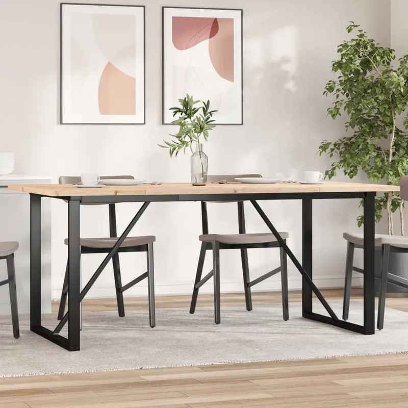 Esstisch O-Gestell 180x90x75,5 cm legno massiccio pino & Stahl